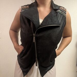 Custo Barcelona Moto Subversive Euro Faux Leather Vest